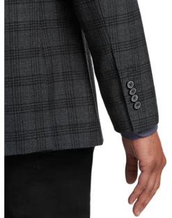 Joseph Abboud Modern Fit Wool Sport Coat, Gray Plaid 3 Joseph Abboud Modern Fit Wool Sport Coat, Gray Plaid -Joseph Abboud MW40 15LR 04 JOSEPH ABBOUD GREY PLAID ALT1