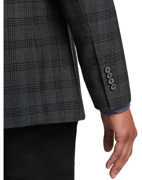 Joseph Abboud Modern Fit Wool Sport Coat, Gray Plaid Joseph Abboud Modern Fit Wool Sport Coat, Gray Plaid -Joseph Abboud MW40 15LR 04 JOSEPH ABBOUD GREY PLAID ALT1