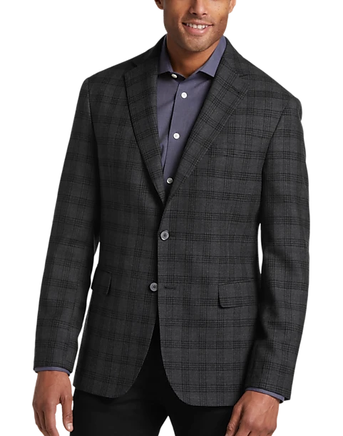 Joseph Abboud Modern Fit Wool Sport Coat, Gray Plaid Joseph Abboud Modern Fit Wool Sport Coat, Gray Plaid -Joseph Abboud MW40 15LR 04 JOSEPH ABBOUD GREY PLAID MAIN