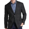 Joseph Abboud Modern Fit Wool Sport Coat, Black Plaid -Joseph Abboud MW40 15LW 02 JOSEPH ABBOUD BLACK PLAID MAIN