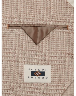 Joseph Abboud Slim Fit Notch Lapel Knit Sport Coat Tan Plaid -Joseph Abboud MW40 15N9 65 JOSEPH ABBOUD TAN PLAID ALT2