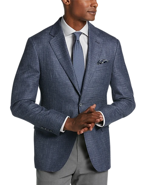 Joseph Abboud Modern Fit Textured Sport Coat, Blue Joseph Abboud Modern Fit Textured Sport Coat, Blue -Joseph Abboud MW40 15ZL 70 JOSEPH ABBOUD BLUE TEXTURED MAIN