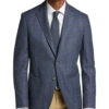 Joseph Abboud Modern Fit Sport Coat, Blue Windowpane Plaid -Joseph Abboud MW40 164U 67 JOSEPH ABBOUD BLUE WINDOWPANE MAIN