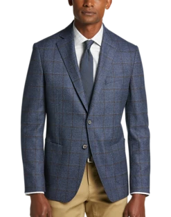Joseph Abboud Modern Fit Sport Coat, Blue Windowpane Plaid