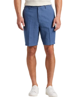Joseph Abboud Modern Fit Linen Shorts, Indigo