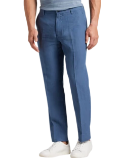 Joseph Abboud Modern Fit Linen-Blend Pants, Natural