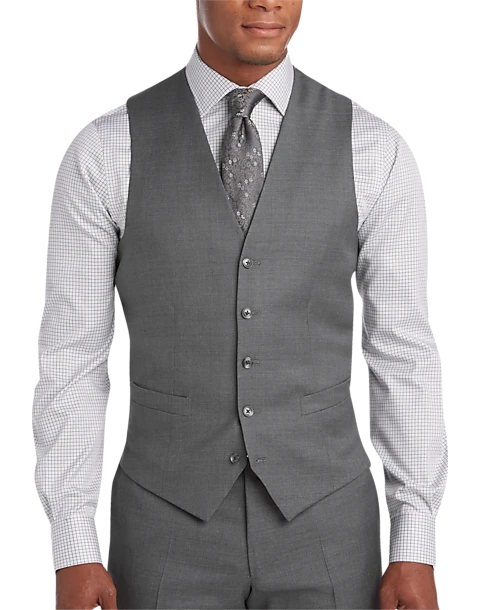 Joseph Abboud Navy Modern Fit Suit Separates Vest -Joseph Abboud MW40 309W 04 JOSEPH ABBOUD HERITAGE GRAY SOLID MAIN 2