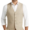 JOE Joseph Abboud Linen Slim Fit Suit Separates Vest, Tan -Joseph Abboud MW40 3RTE 23 JOE JOSEPH ABBOUD TAN CHAMBRAY MAIN