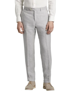 JOE Joseph Abboud Linen Slim Fit Suit Separates Dress Pant, Light Gray