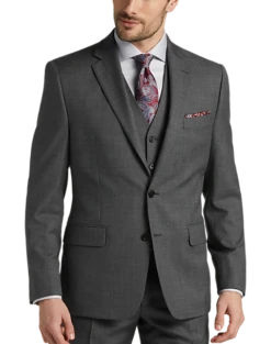Joseph Abboud Classic Fit Suit Separates Coat, Gray Sharkskin -Joseph Abboud MW40 3XAT 90 JOSEPH ABBOUD GRAY SHARKSKIN ALT2