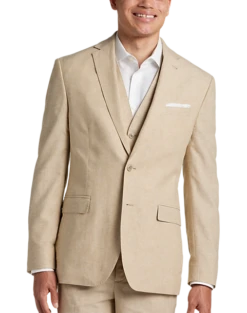 JOE Joseph Abboud Slim Fit Linen Blend Suit Separates Coat, Tan Chambray -Joseph Abboud MW40 3XN1 23 JOE JOSEPH ABBOUD TAN CHAMBRAY ALT7