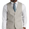 JOE Joseph Abboud Slim Fit Suit Separates Vest, Tan Sharkskin