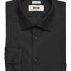 Joseph Abboud Non-Iron Twill 100% Cotton Dress Shirt, Blue -Joseph Abboud MW40 59T0 08 JOSEPH ABBOUD BLACK SOLID MAIN 2
