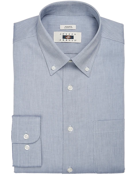 Joseph Abboud Classic Fit Button-Down Collar Shirt, Light Blue Chambray Joseph Abboud Classic Fit Button-Down Collar Shirt, Light Blue Chambray -Joseph Abboud MW40 5FG4 35 JOSEPH ABBOUD LT BLUE MAIN