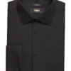 Joseph Abboud Modern Fit French Cuff Tuxedo Formal Shirt, Black -Joseph Abboud MW40 5FZ2 08 JOSEPH ABBOUD BLACK SOLID MAIN