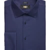 Joseph Abboud Modern Fit French Cuff Tuxedo Formal Shirt, Navy -Joseph Abboud MW40 5FZ2 31 JOSEPH ABBOUD NAVY SOLID MAIN