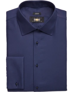 Joseph Abboud Modern Fit French Cuff Tuxedo Formal Shirt, Navy
