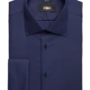 Joseph Abboud Classic Fit French Cuff Tuxedo Formal Shirt, Navy -Joseph Abboud MW40 5FZA 31 JOSEPH ABBOUD NAVY SOLID MAIN