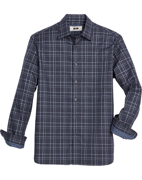 Joseph Abboud Modern Fit Sport Shirt, Navy Roadmap Plaid Joseph Abboud Modern Fit Sport Shirt, Navy Roadmap Plaid -Joseph Abboud MW40 6LWL 01 JOSEPH ABBOUD NAVY MAIN