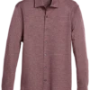 Joseph Abboud Modern Fit Knit Sport Shirt, Burgundy Houndstooth -Joseph Abboud MW40 6LZ0 45 JOSEPH ABBOUD BURGUNDY MAIN