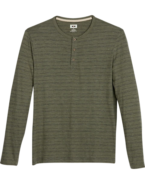 Joseph Abboud Modern Fit Henley, Olive Stripe Joseph Abboud Modern Fit Henley, Olive Stripe -Joseph Abboud MW40 6MRC 09 JOSEPH ABBOUD OLIVE MAIN