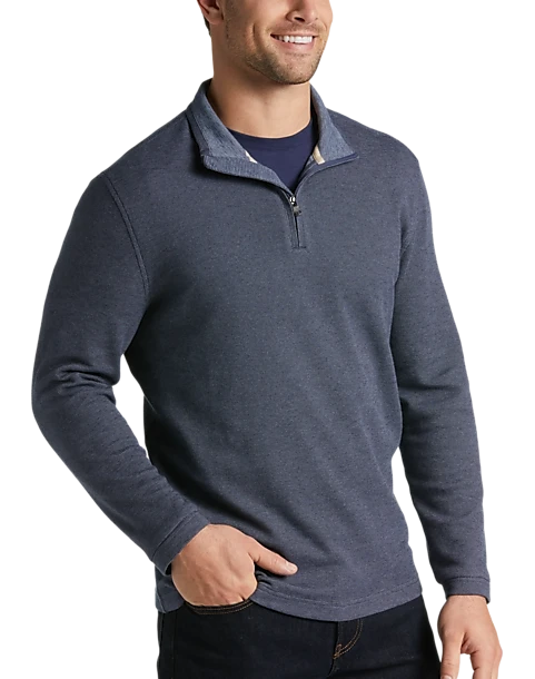 Joseph Abboud Modern Fit Textured Knit 1/4 Zip Sweater, Navy Joseph Abboud Modern Fit Textured Knit 1/4 Zip Sweater, Navy -Joseph Abboud MW40 6MUE 01 JOSEPH ABBOUD NAVY MAIN