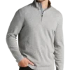 Joseph Abboud Modern Fit Textured Knit 1/4 Zip Sweater, Gray -Joseph Abboud MW40 6MUE 04 JOSEPH ABBOUD MED GRAY MAIN