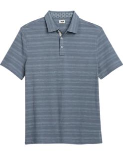 Joseph Abboud Modern Fit Polo, Slate Stripe