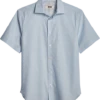 Joseph Abboud Modern Fit Short Sleeve Sport Shirt, Light Blue Leaf -Joseph Abboud MW40 6MVU 26 JOSEPH ABBOUD LT BLUE MAIN