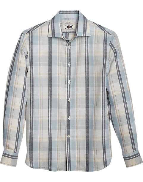 Joseph Abboud Modern Fit Sport Shirt Light Blue Madras Plaid Joseph Abboud Modern Fit Sport Shirt Light Blue Madras Plaid -Joseph Abboud MW40 6MVW 26 JOSEPH ABBOUD LT BLUE MAIN