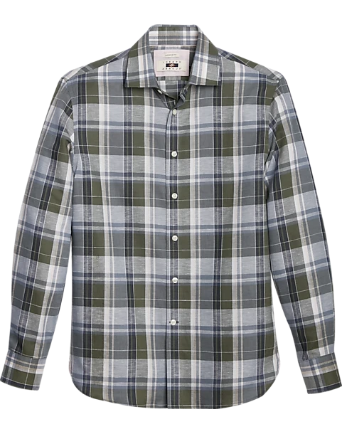 Joseph Abboud Modern Fit Sport Shirt Olive Madras Plaid Joseph Abboud Modern Fit Sport Shirt Olive Madras Plaid -Joseph Abboud MW40 6MW6 09 JOSEPH ABBOUD OLIVE MAIN