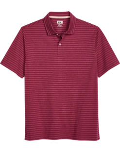 Joseph Abboud Modern Fit Polo, Red Tonal Stripe
