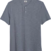 Joseph Abboud Modern Fit Short Sleeve Henley, Slate Stripe 1 Joseph Abboud Modern Fit Short Sleeve Henley, Slate Stripe -Joseph Abboud MW40 6N3D 17 JOSEPH ABBOUD SLATE MAIN