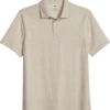 Joseph Abboud Modern Fit Short Sleeve Polo Shirt, Oatmeal Herringbone -Joseph Abboud MW40 6N3F 20 JOSEPH ABBOUD OATMEAL MAIN