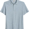 Joseph Abboud Modern Fit Short Sleeve Polo Shirt, Light Blue Stripe -Joseph Abboud MW40 6N3H 26 JOSEPH ABBOUD LT BLUE MAIN