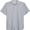 Joseph Abboud Modern Fit Sport Shirt, Slate Tattoo Print -Joseph Abboud MW40 6N3M 17 JOSEPH ABBOUD SLATE MAIN