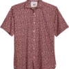 Joseph Abboud Modern Fit Sport Shirt, Burgundy Foliage -Joseph Abboud MW40 6N3P 06 JOSEPH ABBOUD BURGUNDY MAIN