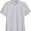 Joseph Abboud Modern Fit Short Sleeve Linen-Blend Sport Shirt, White -Joseph Abboud MW40 6N3Z 10 JOSEPH ABBOUD WHITE MAIN