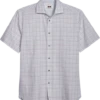 Joseph Abboud Modern Fit Sport Shirt, Gray Plaid -Joseph Abboud MW40 6N4C 04 JOSEPH ABBOUD GREY MAIN
