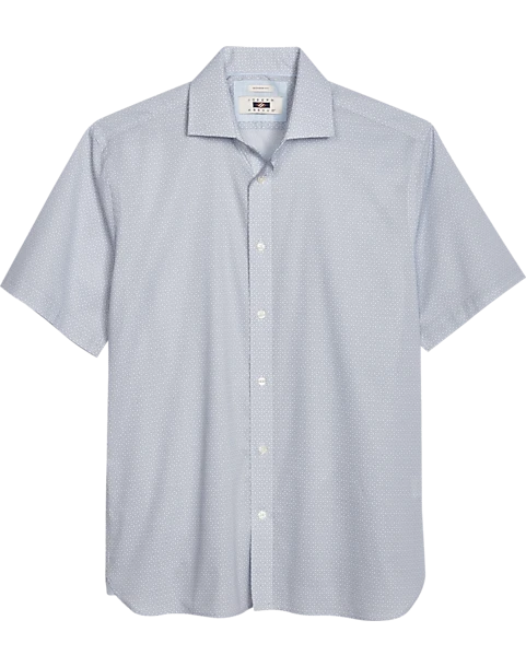 Joseph Abboud Modern Fit Short Sleeve Sport Shirt, Slate Medallion Joseph Abboud Modern Fit Short Sleeve Sport Shirt, Slate Medallion -Joseph Abboud MW40 6N4J 17 JOSEPH ABBOUD SLATE MAIN