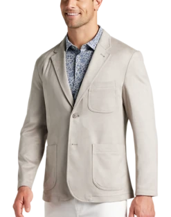 Joseph Abboud Modern Fit Ultrasuede Sport Coat, Light Gray