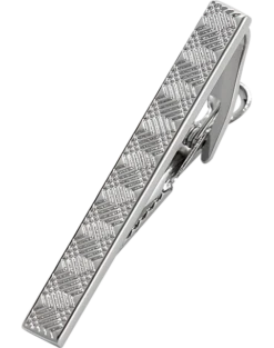 Joseph Abboud Tie Bar, Silver Geometric