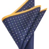 Joseph Abboud Pocket Square, Blue & Orange Dot -Joseph Abboud MW40 8V54 01 JOSEPH ABBOUD BLUE ORG DOT MAIN