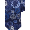 Joseph Abboud Narrow Silk Tie, Navy Mod Floral -Joseph Abboud MW40 8VE3 01 JOSEPH ABBOUD NAVY MAIN