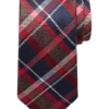Joseph Abboud Narrow Tie, Navy & Red Plaid -Joseph Abboud MW40 8VE5 01 JOSEPH ABBOUD NAVY MAIN
