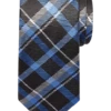 Joseph Abboud Narrow Tie, Blue & Black Plaid -Joseph Abboud MW40 8VE5 02 JOSEPH ABBOUD BLACK MAIN