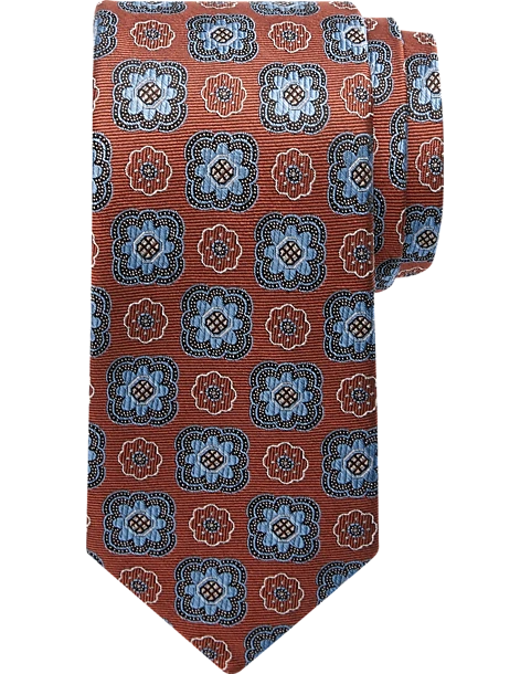 Joseph Abboud Narrow Tie, Rust & Blue Medallion Joseph Abboud Narrow Tie, Rust & Blue Medallion -Joseph Abboud MW40 8VEK 15 JOSEPH ABBOUD RUST MAIN
