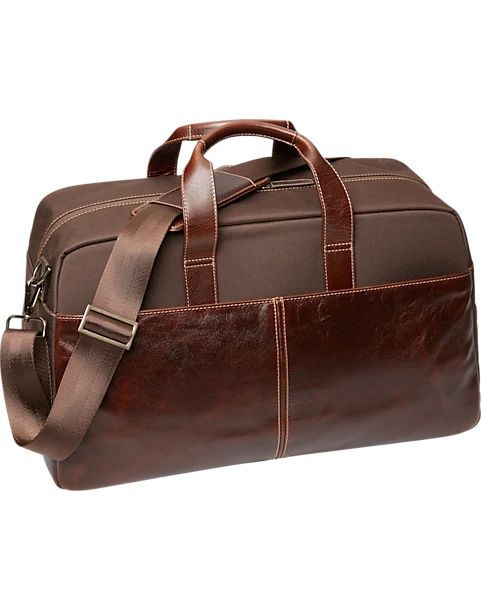 Joseph Abboud Leather & Nylon Duffel Bag, Black Joseph Abboud Leather & Nylon Duffel Bag, Black -Joseph Abboud MW40 8VU6 05 JOSEPH ABBOUD BROWN MAIN 1