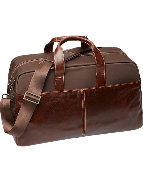 Joseph Abboud Leather & Nylon Duffel Bag, Brown Joseph Abboud Leather & Nylon Duffel Bag, Brown -Joseph Abboud MW40 8VU6 05 JOSEPH ABBOUD BROWN MAIN