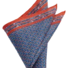 Joseph Abboud Linen Pocket Square, Rust & Blue -Joseph Abboud MW40 8W8D 15 JOSEPH ABBOUD RUST MAIN